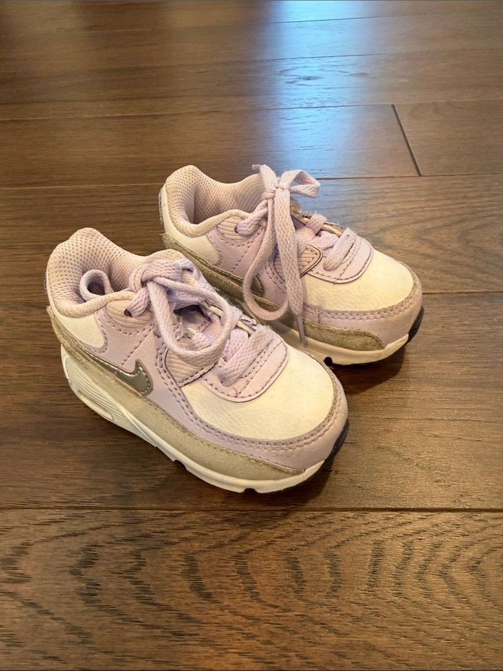 Nike Toddlers Air Max 90 Leather 'Violet Frost' Td Sneakers 5c - C8-067